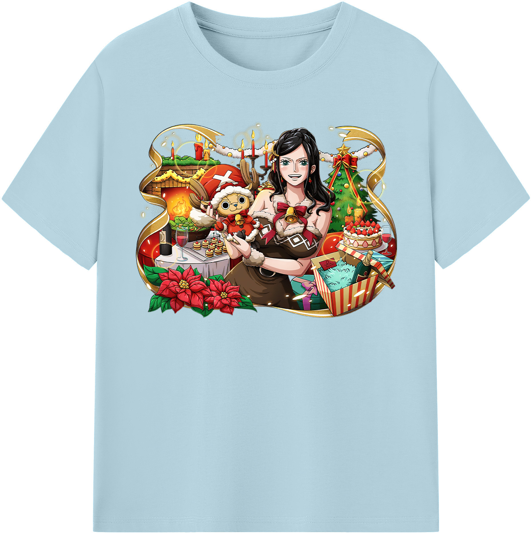 ワンピース ニコ・ロビン ONE PIECE Nico Robin 綿100％半袖Tシャツ（フロントプリント）